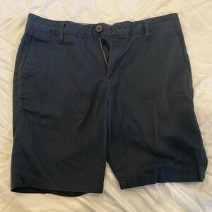 Navy blue slim chino shorts. Made by blue crown and size 32